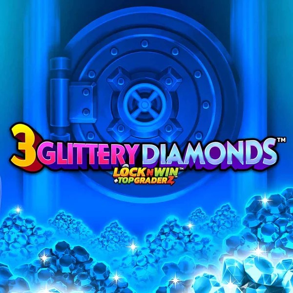 3 Glittery Diamonds slot icon by PearFiction Studios, available at Malina Casino