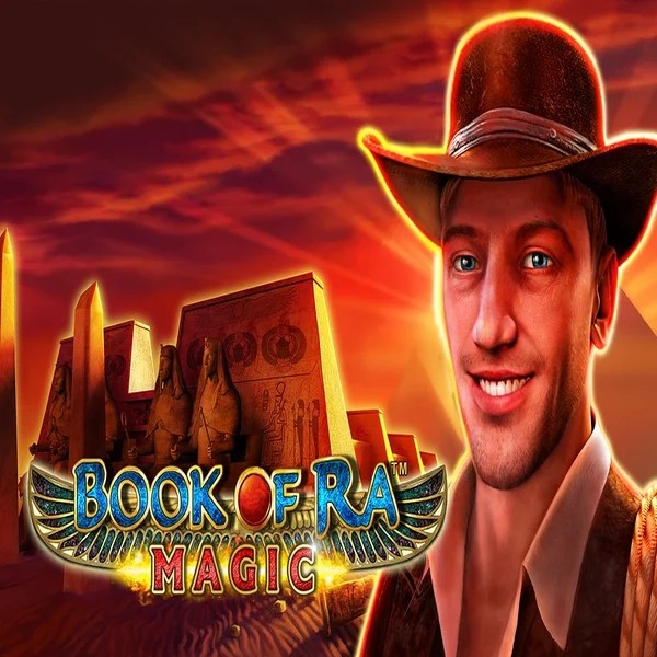 Official Slots logo: Book of Ra Magic by Greentube at Malina Casino