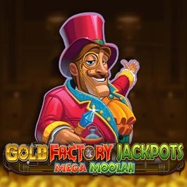 Jackpots logo of Gold Factory Jackpots Mega Moolah from Aurum Signature Studios at Malina Casino