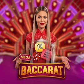 Mega Baccarat slot icon by Pragmatic Play, available at Malina Casino