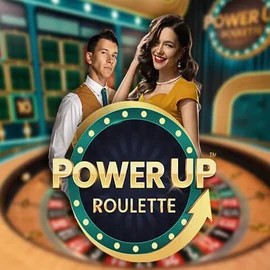 Official Live Casino logo: PowerUP Roulette by Pragmatic Play at Malina Casino